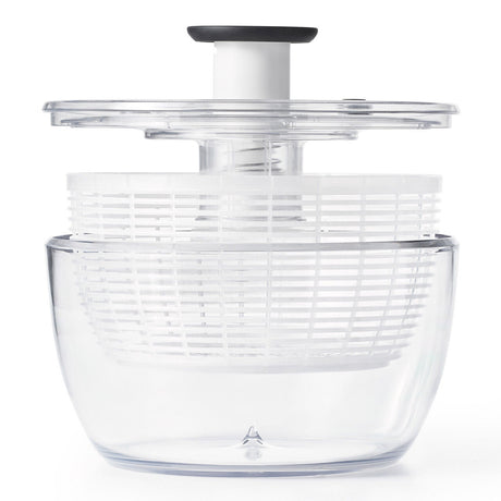 OXO Good Grips Salad Spinner 4.0 – One-Hand Pump Brake Bowl Lettuce Dryer BPA-Free Dishwasher Safe