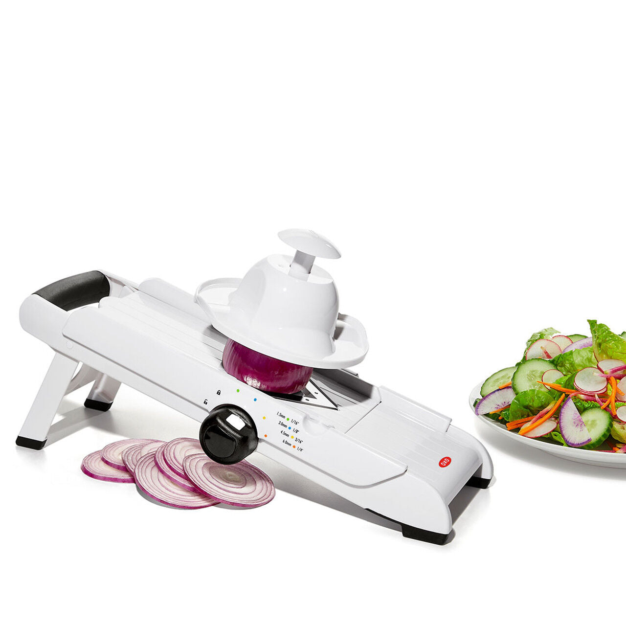OXO Good Grips V-Blade Mandoline Slicer – Adjustable Stainless Steel Blade Vegetable Fruit Cutter with Grip