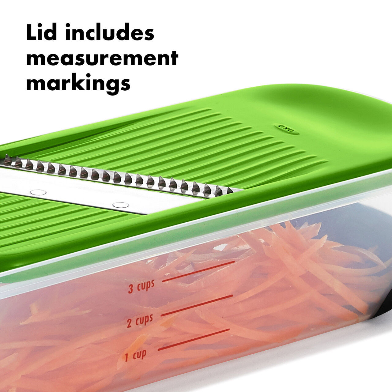 OXO Good Grips Grate & Slice Set – 4 Blade Prep Kit with Container Lid Non-Slip Base Dishwasher Safe