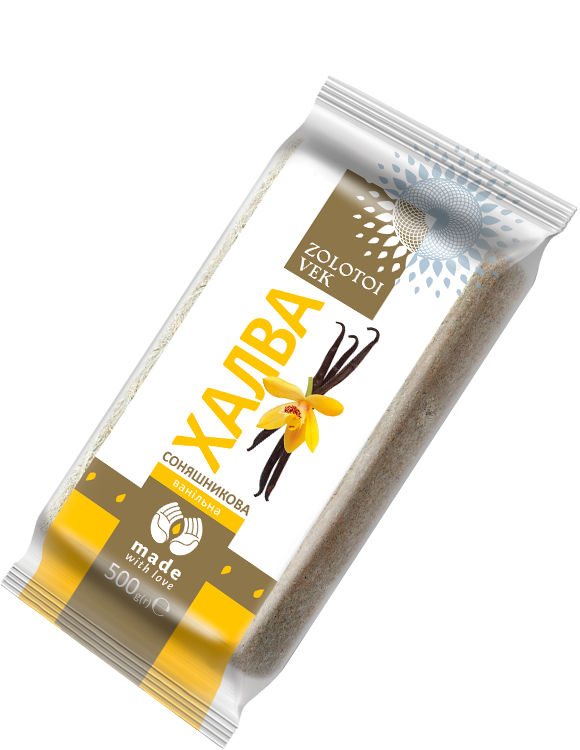 500g Zolotoi Vek Sunflower Halva (Vanilla Flavoured) - Product of Ukraine