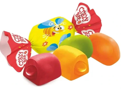 ROSHEN 1kg Crazy Bee Soft Gummies Lollies w/ Fruit Juice Fillings (146 Candies) - Made in Ukraine