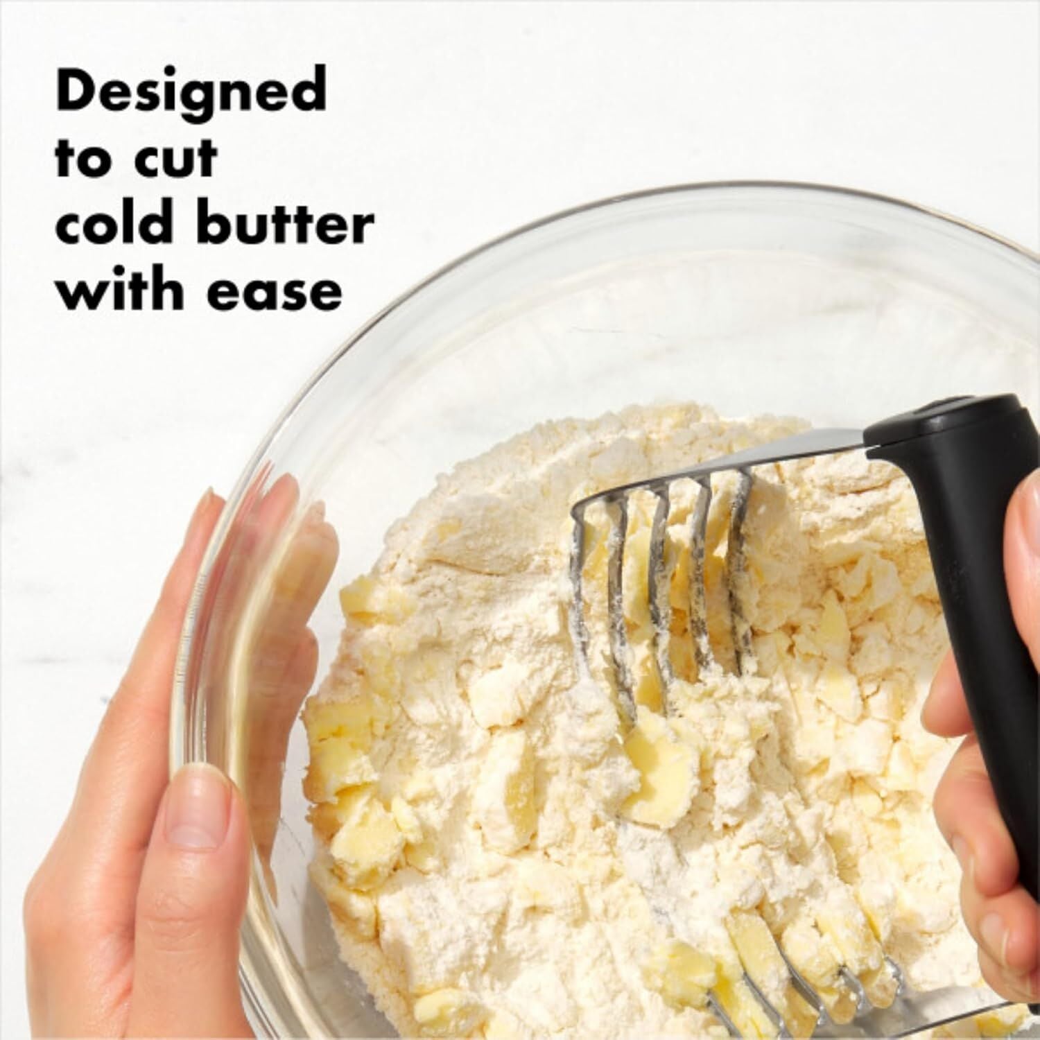 OXO Good Grips Dough Blender & Cutter | Stainless Steel Blades, Non-Slip Handle, Dishwasher Safe