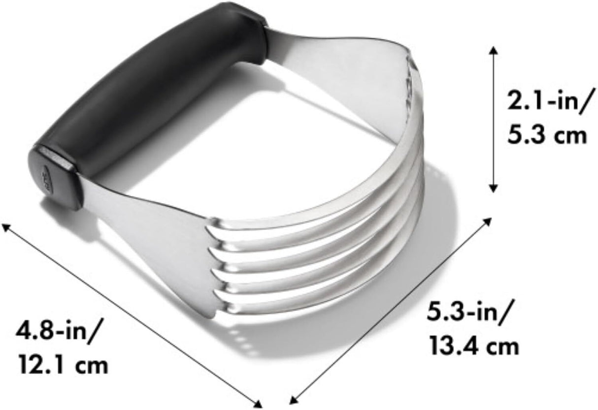 OXO Good Grips Dough Blender & Cutter | Stainless Steel Blades, Non-Slip Handle, Dishwasher Safe