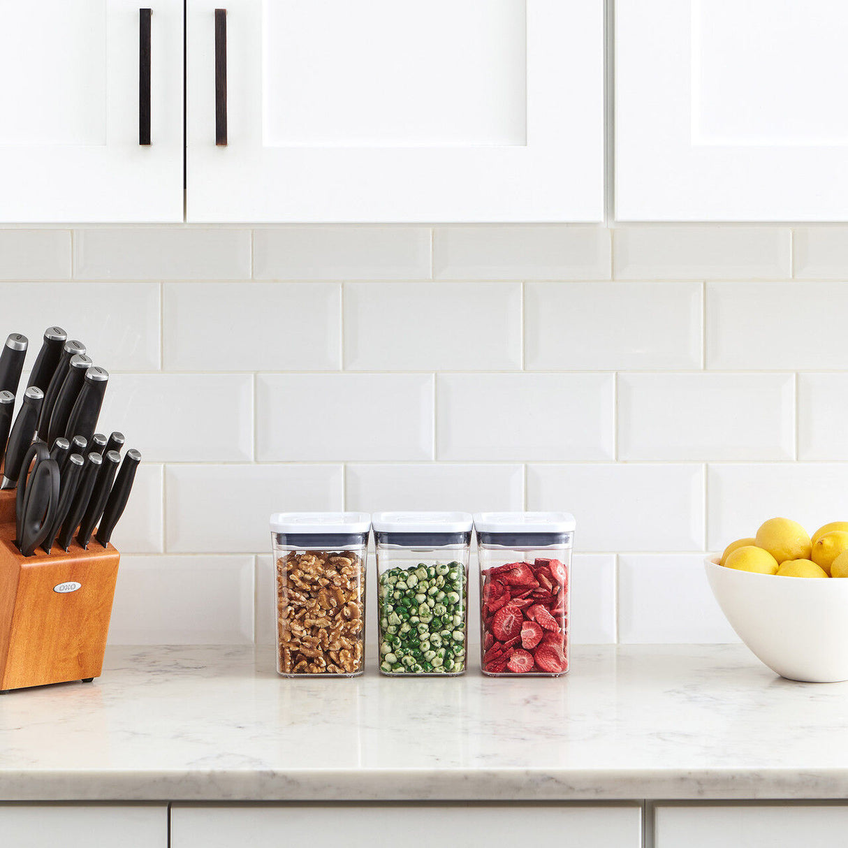 OXO Good Grips POP 2.0 3-Piece Airtight Container Set – BPA-Free, Stackable, Dishwasher Safe