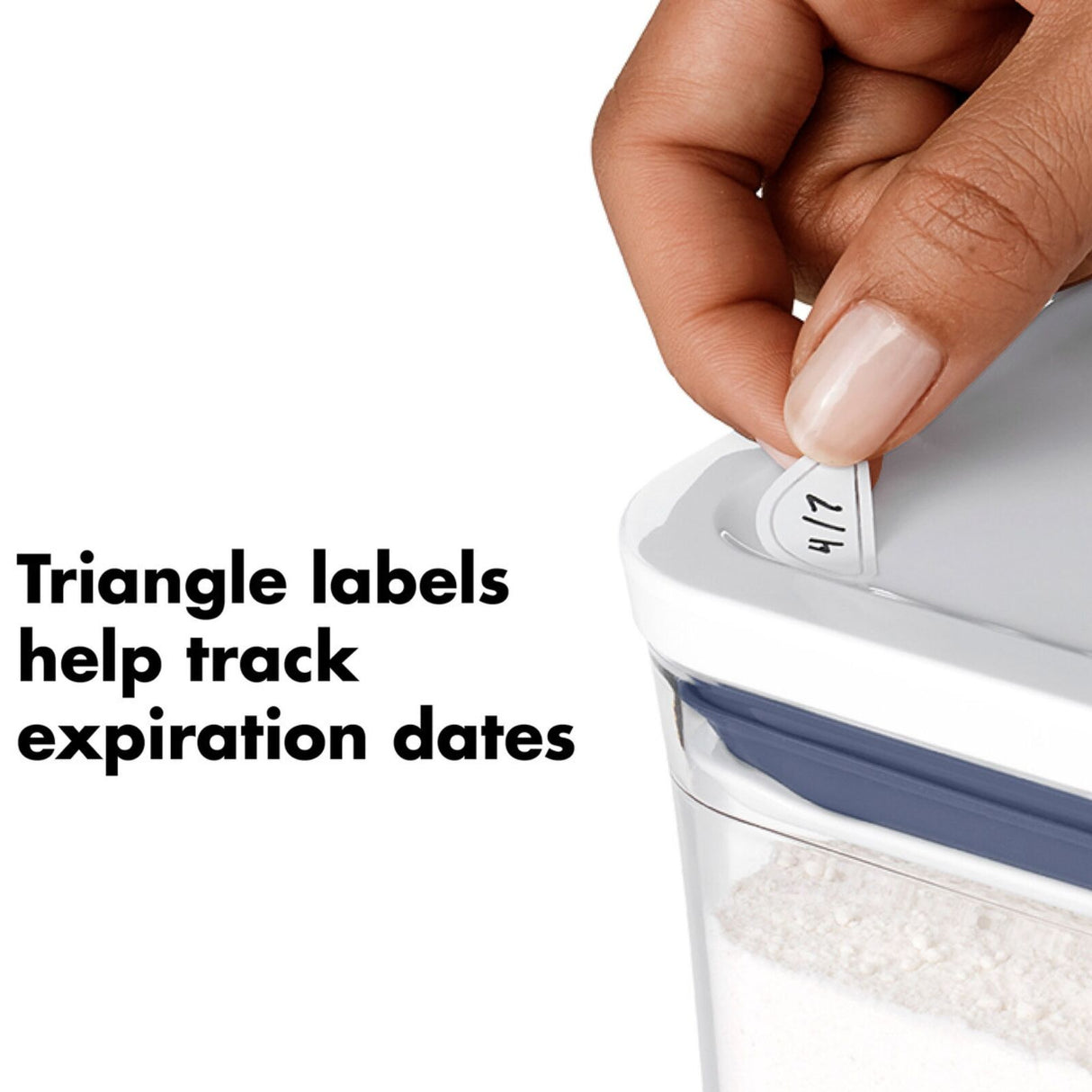 OXO Good Grips POP Accessories 3-Piece Starter Set – Labels, Scoop & Date Dial for Airtight Storage Organization