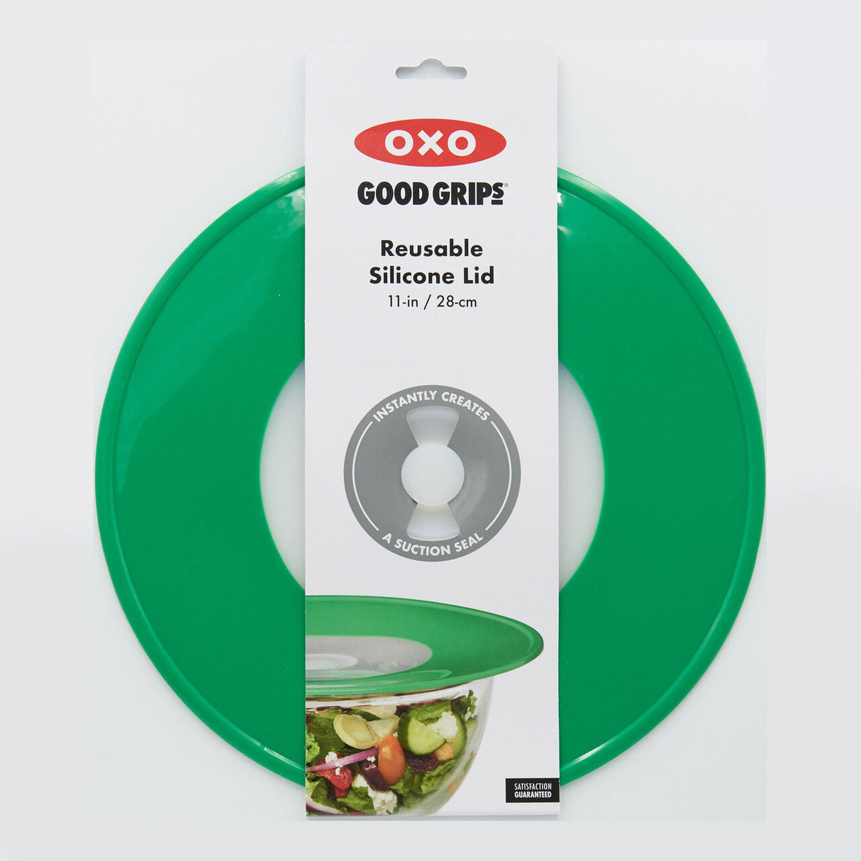 OXO Good Grips Large Reusable Silicone Lid – Airtight, Heat-Resistant Cover for Bowls, Pots & Microwaves
