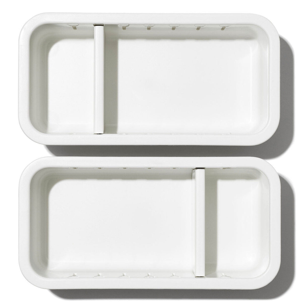 OXO 2PC Adjustable Drawer Bin Set – Expandable Storage Organizer Divider Kitchen Home