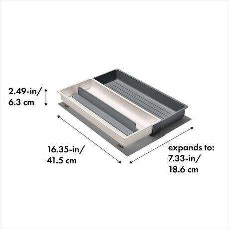 OXO GG Expandable Long Tool Drawer Organiser Adjustable Divider Non-Slip Kitchen Tray