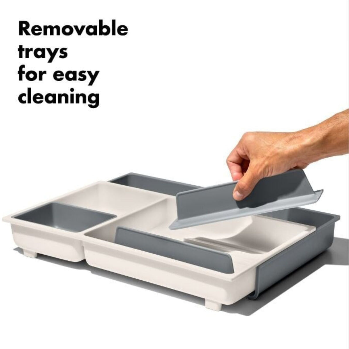 OXO GG Large Expand Kitchen Tool Drawer Organiser Adjustable Dividers Storage Cup Tray