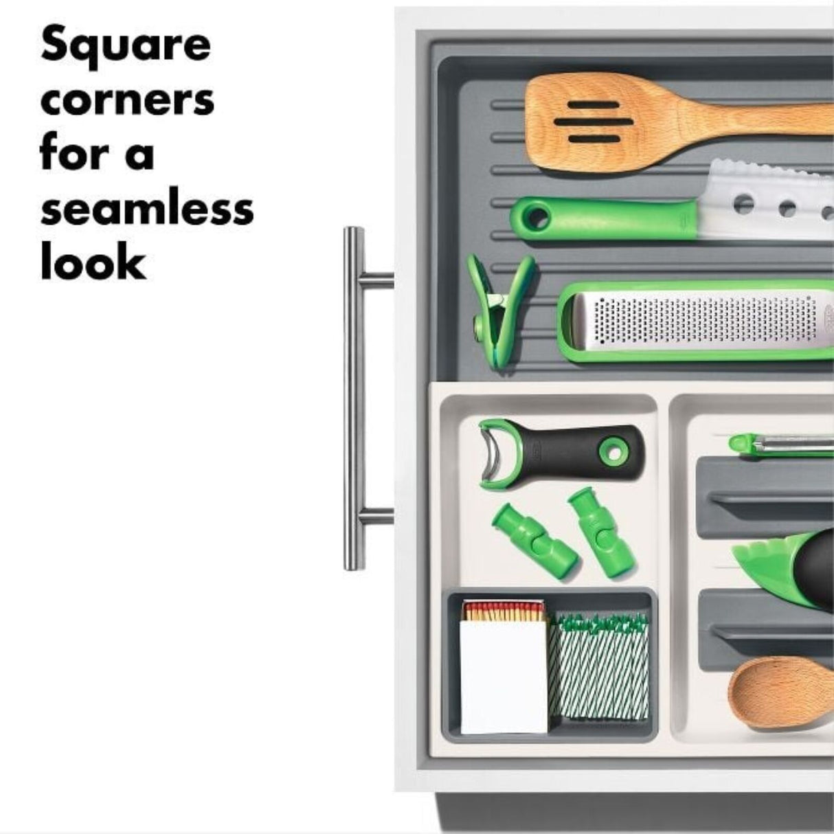 OXO GG Large Expand Kitchen Tool Drawer Organiser Adjustable Dividers Storage Cup Tray