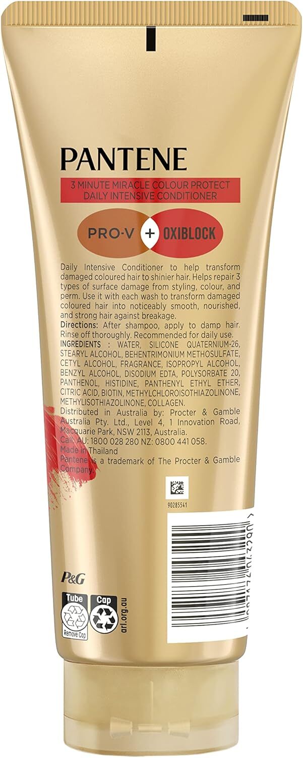 6x Pantene 400ml 3 Minute Miracle Colour w Oxiblock Intensive Conditioner
