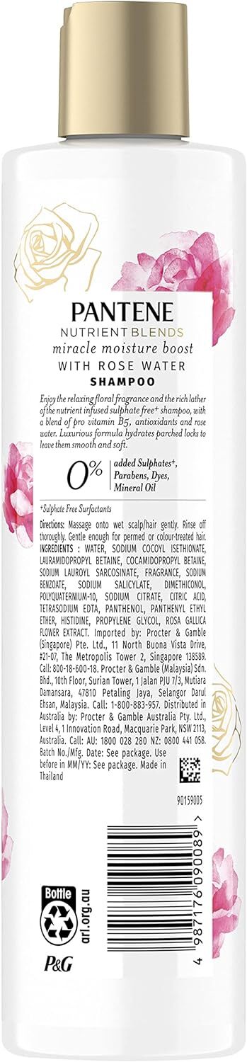 Pantene Pro-V Moisture Boost Shampoo 270ml - Rose Water
