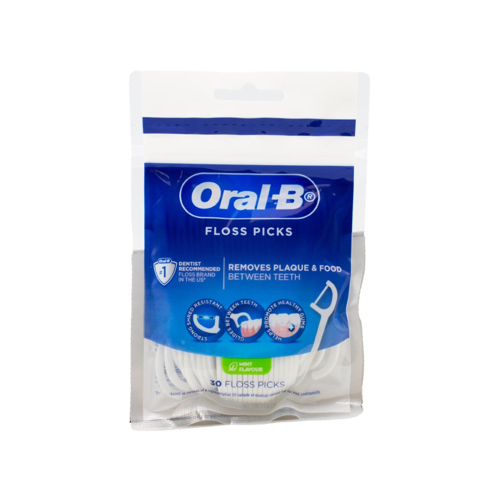 Oral B Floss Picks Mint Flavour 30pk
