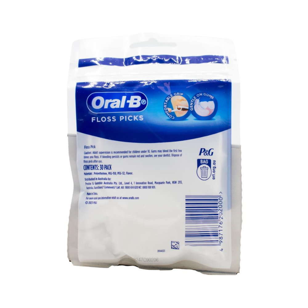 Oral B Floss Picks Mint Flavour 30pk