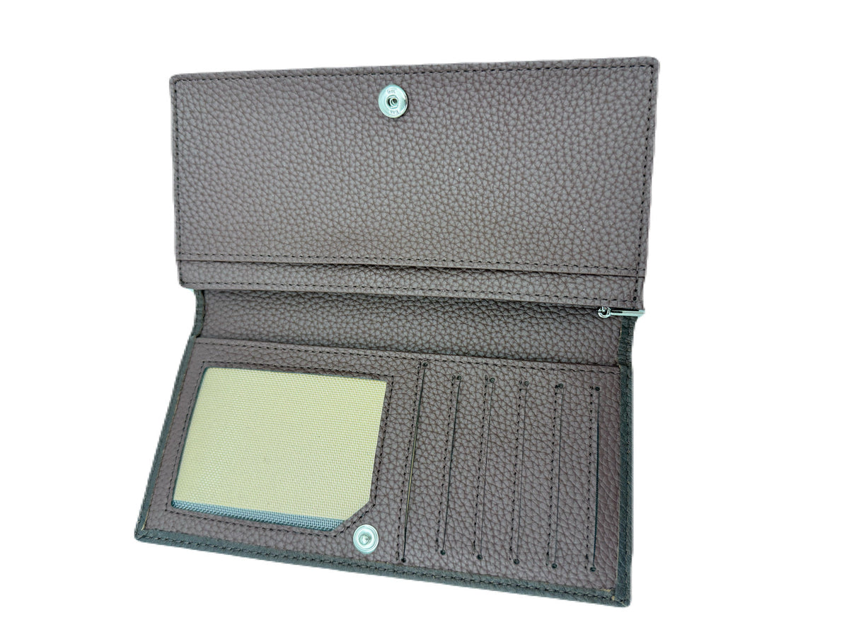 Jacaru 5790 Womens Kangaroo Leather Purse - Bi-Fold with 12 Card Slots (18.5 x 9cm)