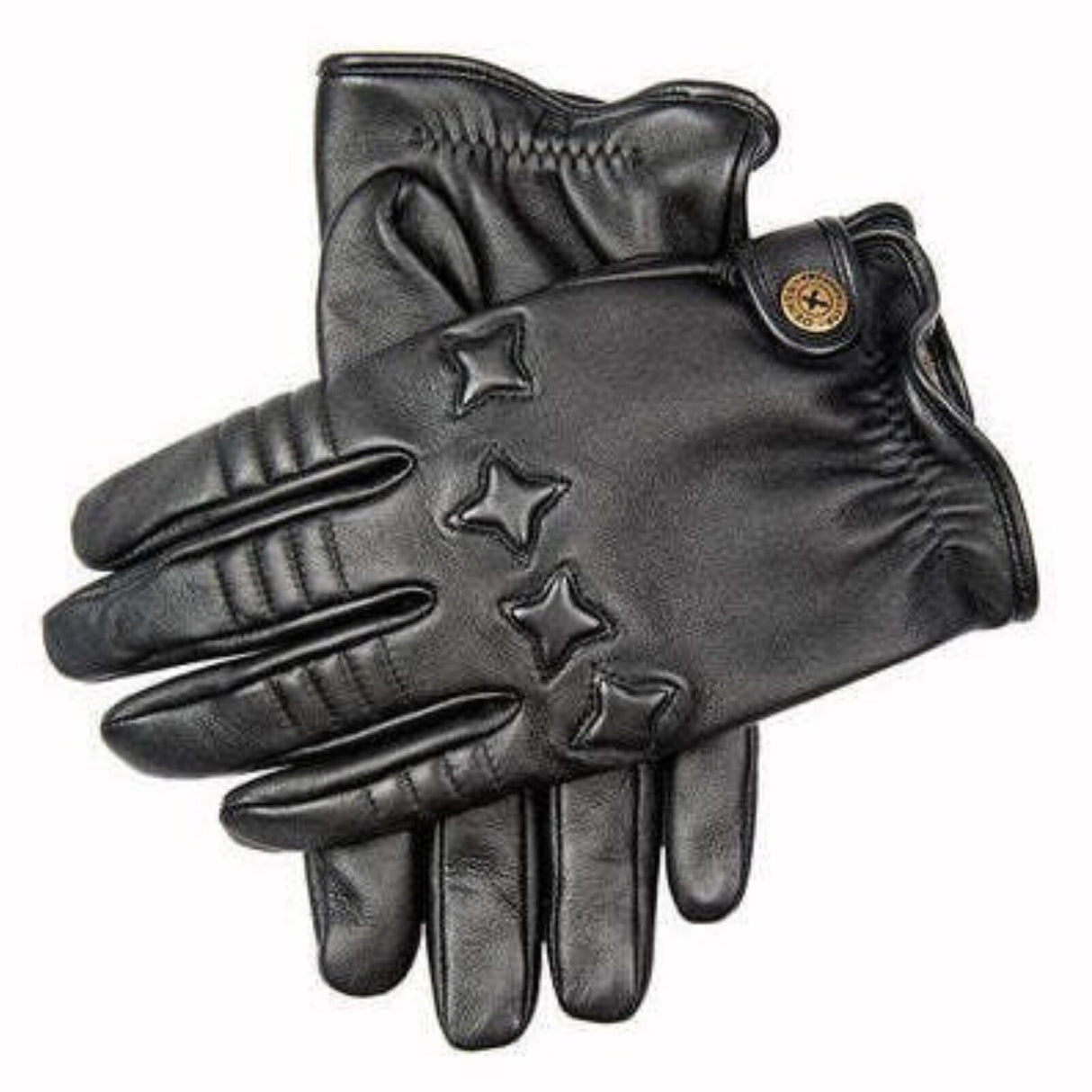 The Suited Racer x Dents Mens Cashmere Lined Leather Driving Gloves - Black