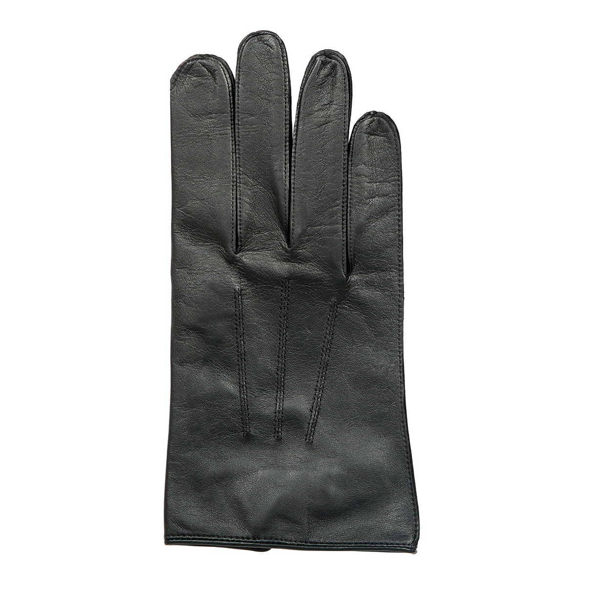 Dents Mens Sandhurst Three-Point Leather Unlined Officers Gloves in Black