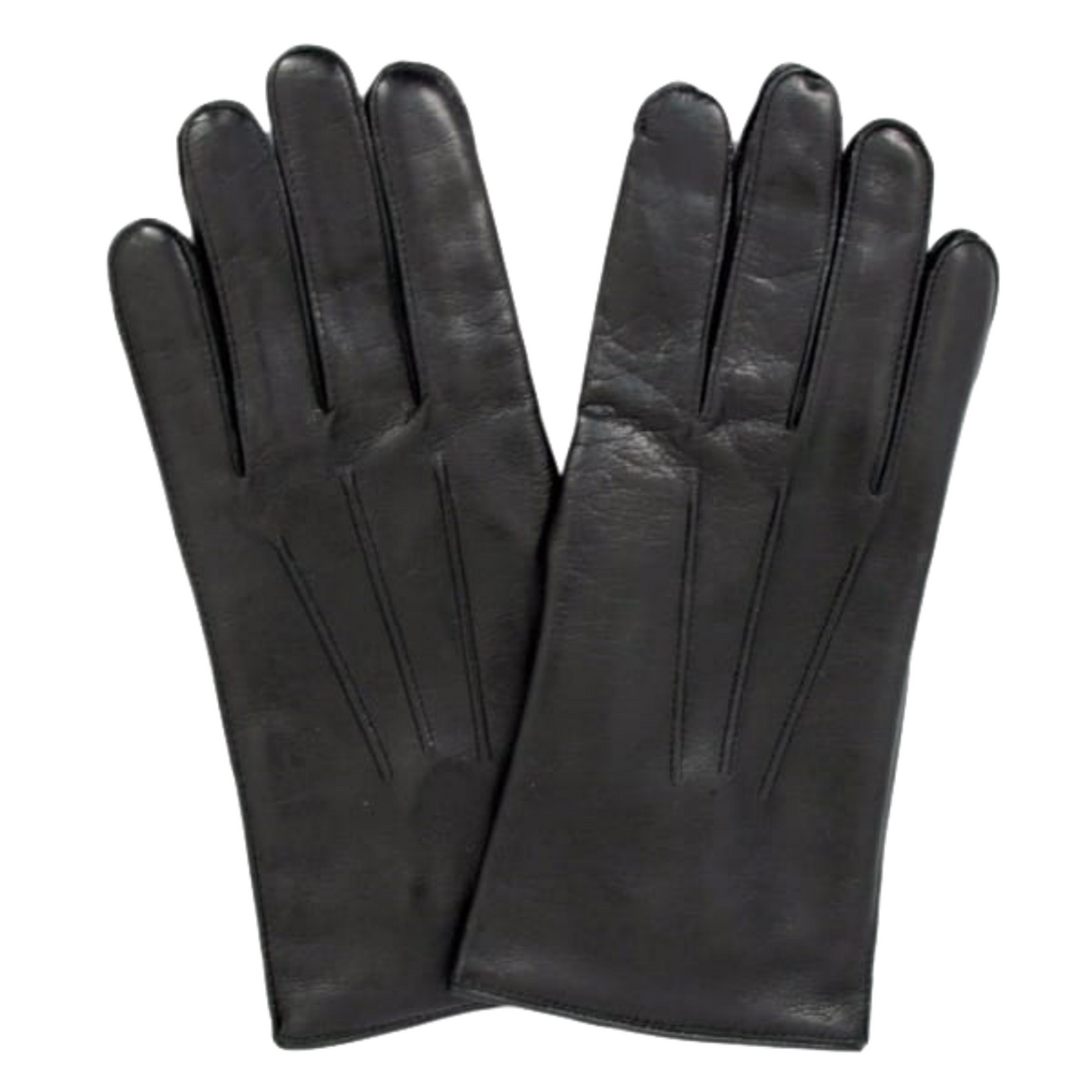 Dents Officers Mens Classic Leather Gloves w 100% Wool Lining Winter Warm - Black