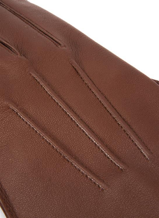 Dents Mens Leather Keston Gloves w/ Palm Vent & 3-Point Stitch Detail - English Tan