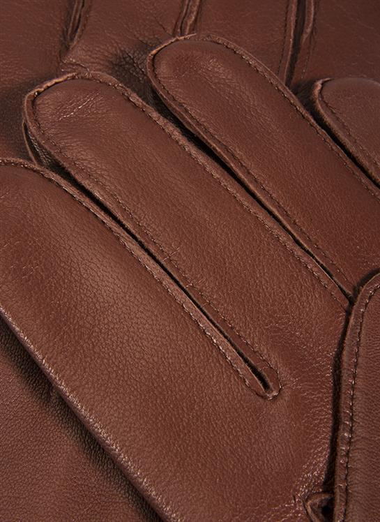 Dents Mens Leather Keston Gloves w/ Palm Vent & 3-Point Stitch Detail - English Tan
