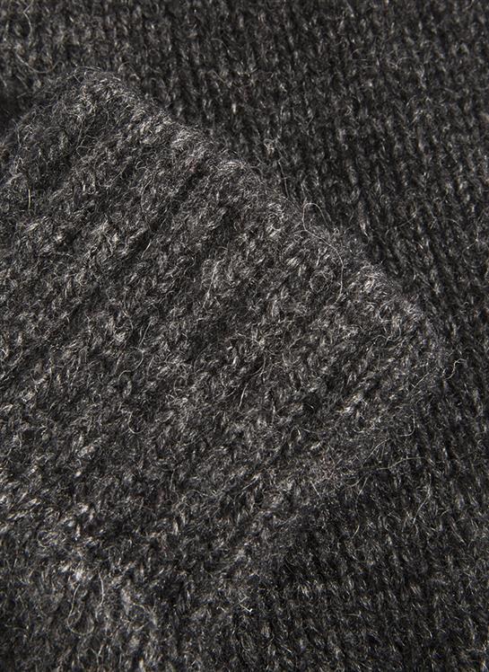 DENTS Mens 3M Thinsulate Lined Wool Knitted Gloves Rib Cuff in Charcoal