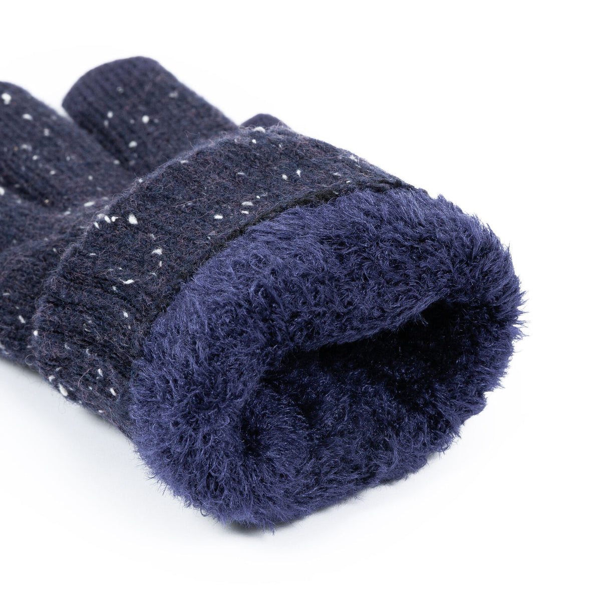 Dents Men’s Touchscreen Cable Knit Gloves with Marl Yarn - Navy