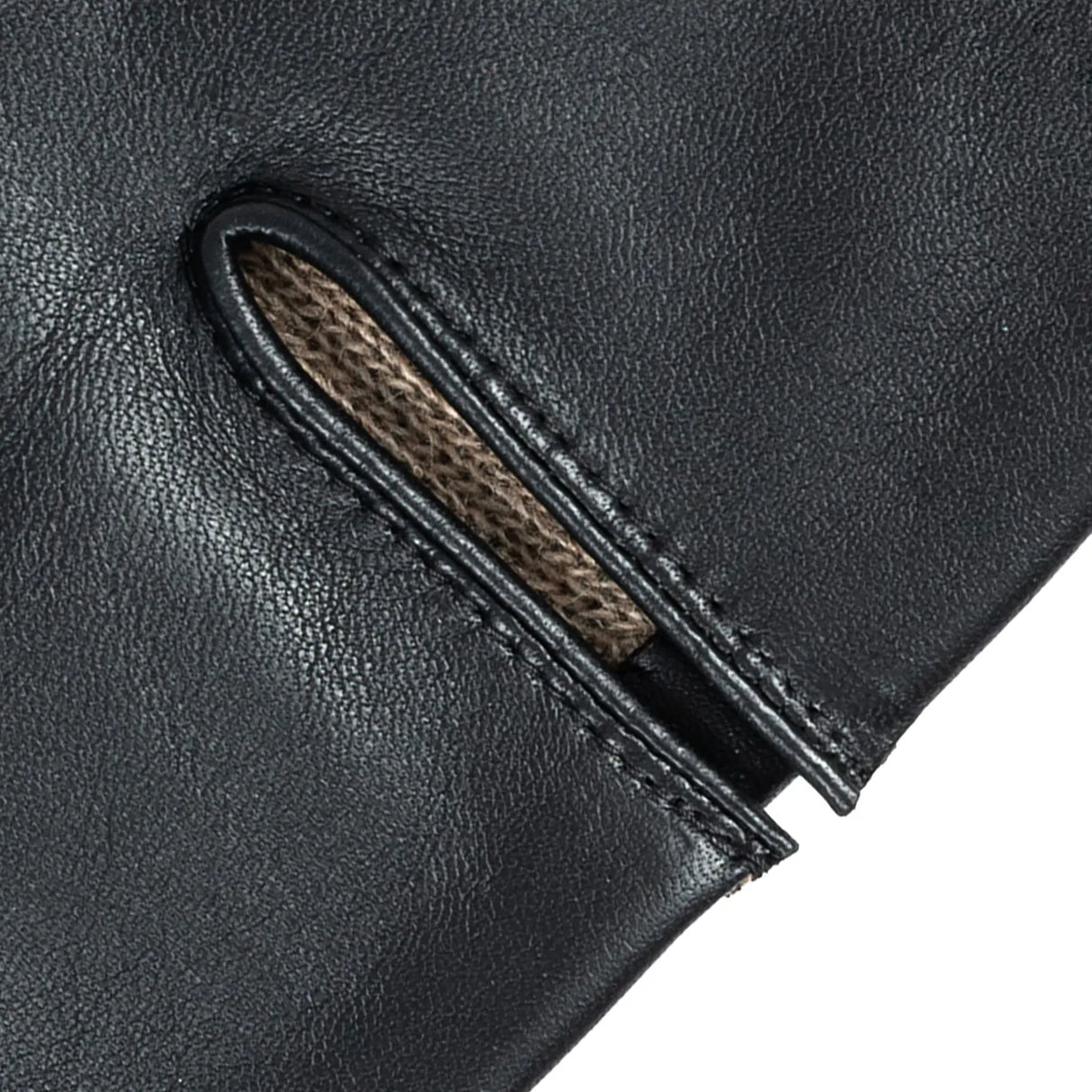Dents Mens Classic Leather Gloves With 3-Point Stitch and 100% Cashmere Lining - Black