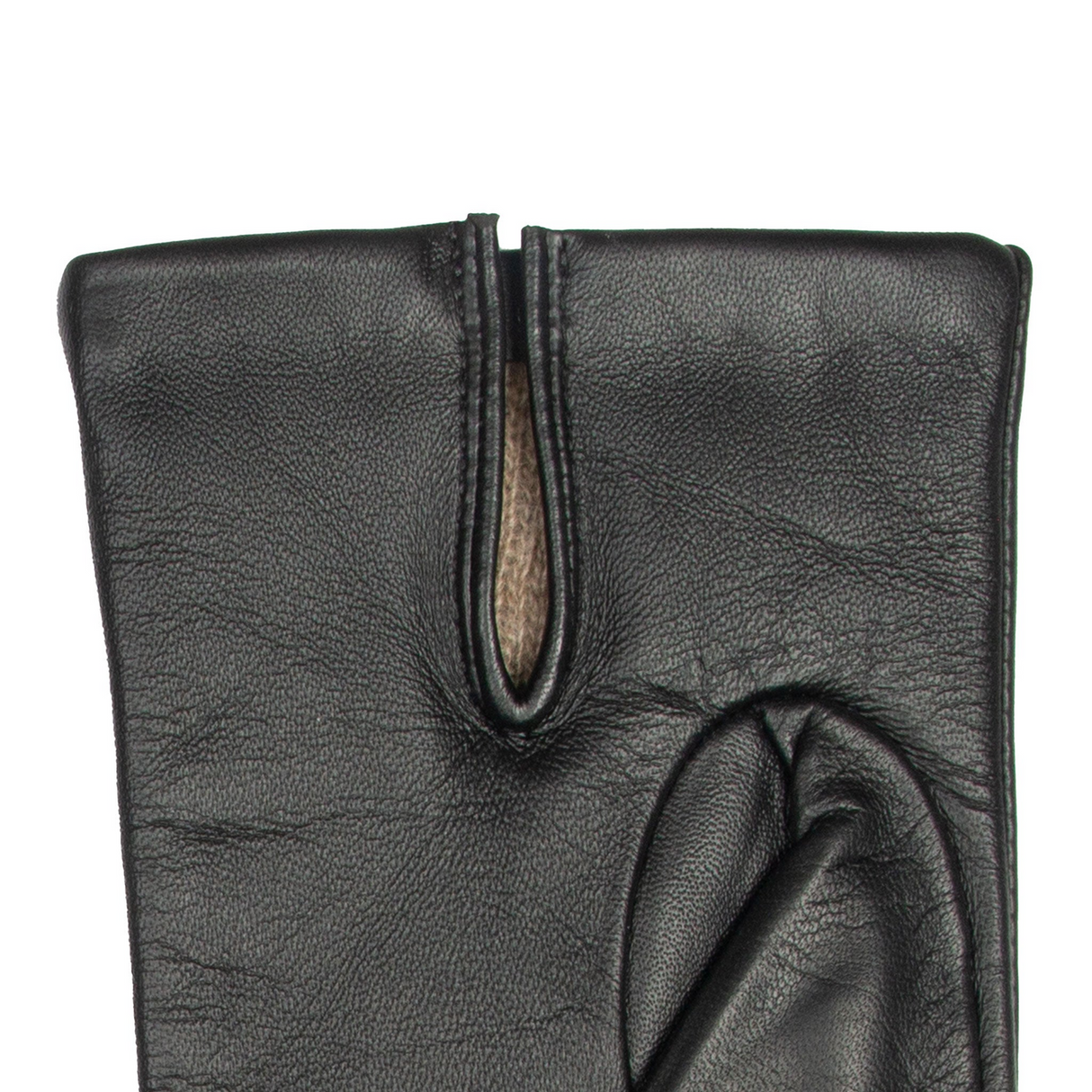 Dents Mens Touchscreen Three-Point Cashmere-Lined Leather Gloves in Black