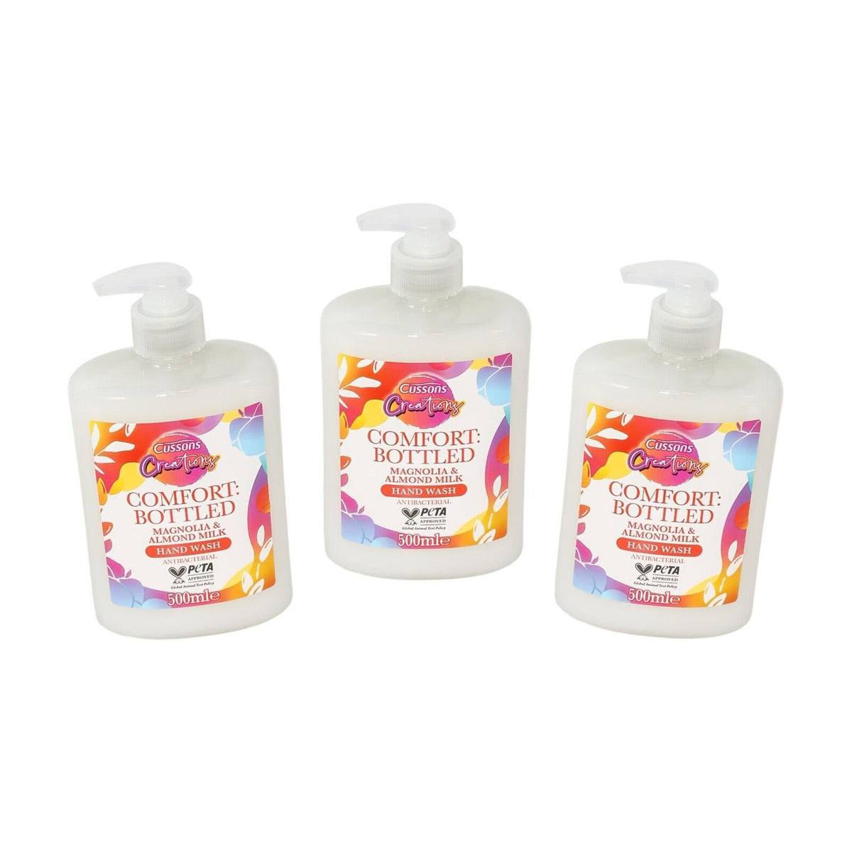 3x Cussons Creations Hand Wash Magnolia and Almond Milk 500ml