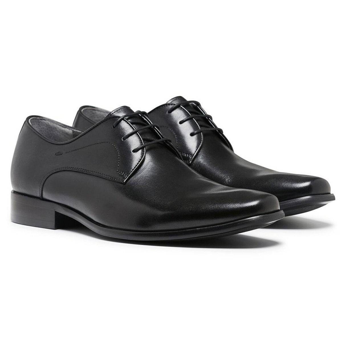 Julius Marlow Mens Keen Derby Work Leather Shoes - Black