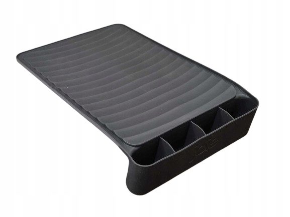 Joie Silicone Drying Mat Dish Draining Drainer Tray Station 24.5x9x8.5cm in Grey