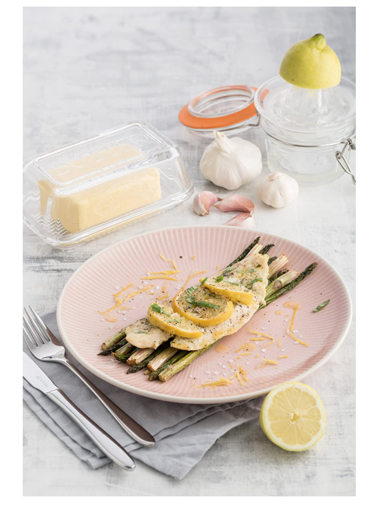 Kilner Glass Butter Dish Dishwasher Microwave Safe Container Tableware