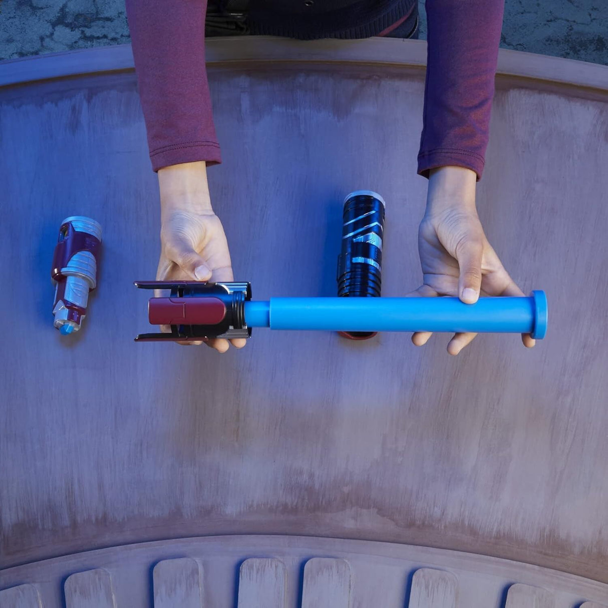 Star Wars Lightsaber Forge Anakin Skywalker Extendable Blue Lightsaber Toy