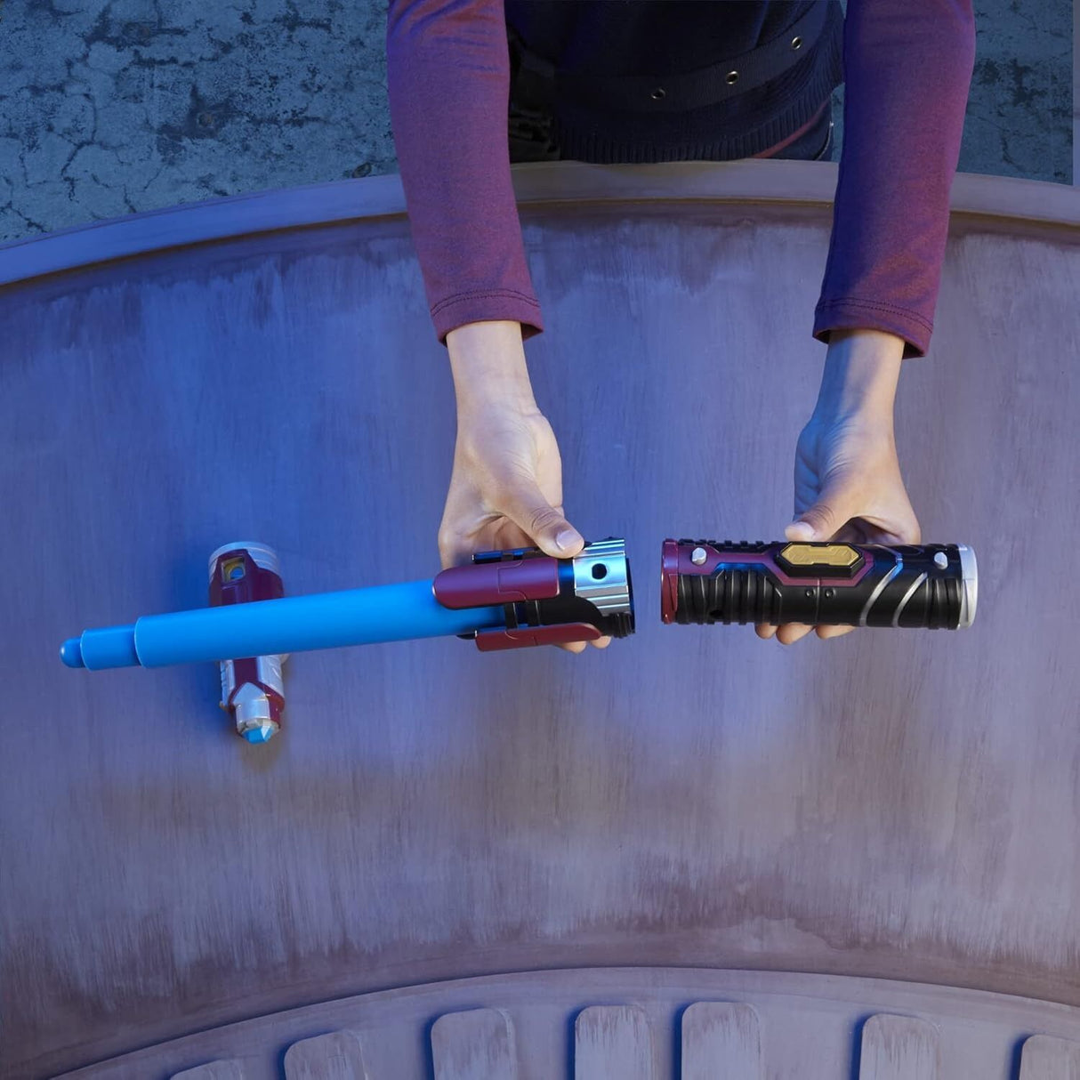 Star Wars Lightsaber Forge Anakin Skywalker Extendable Blue Lightsaber Toy