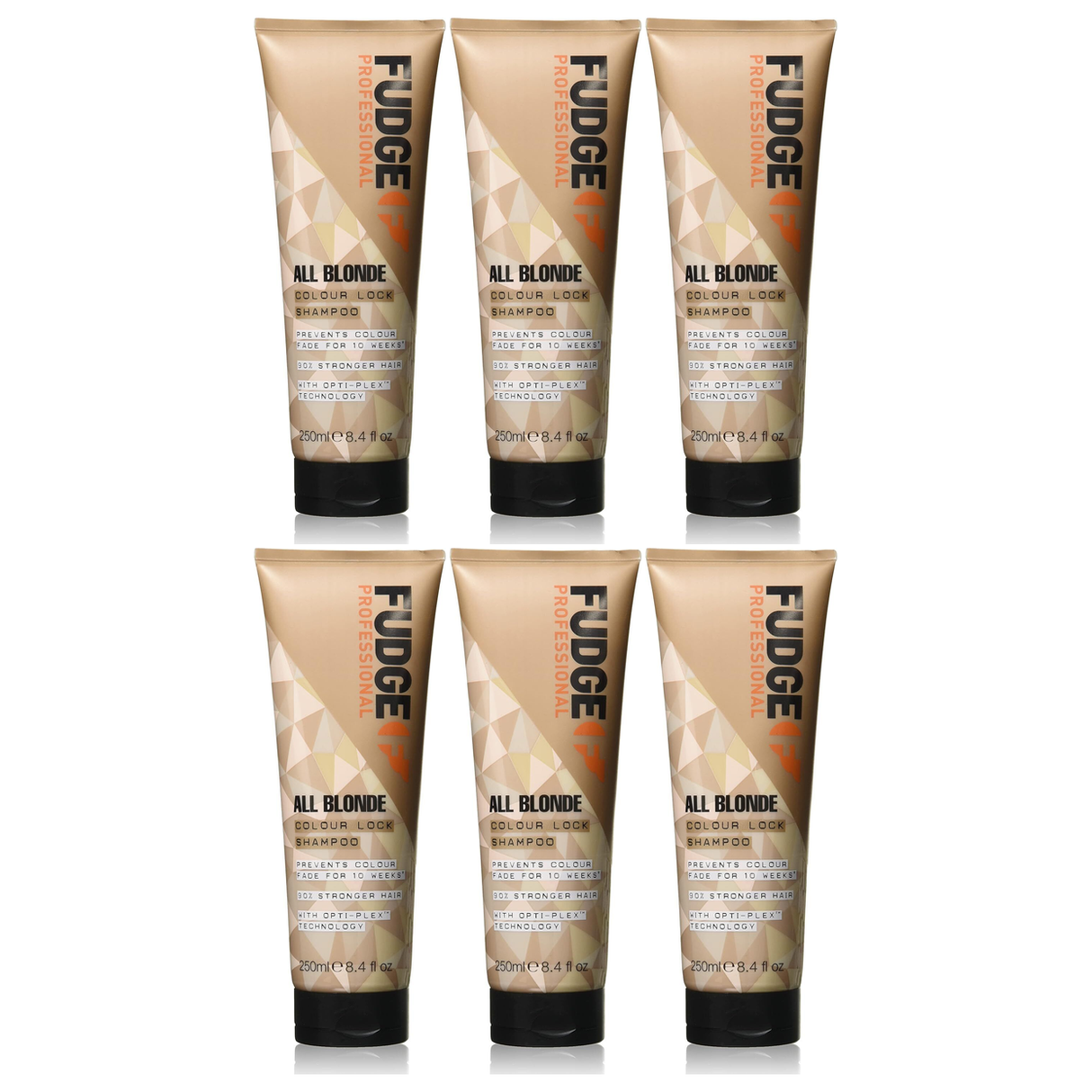 6x Fudge Professional 250ml All Blonde Colour Lock Shampoo Bulk Pack (Colour Fade Protection)