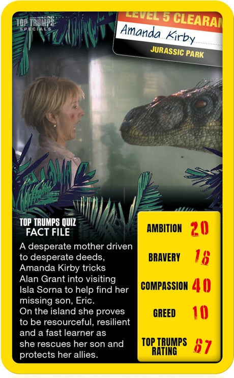 Top Trumps Specials Official Jurassic Park Card Game