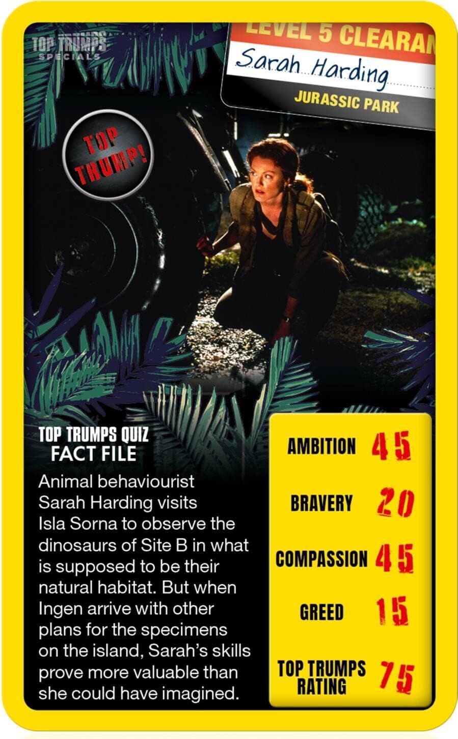 Top Trumps Specials Official Jurassic Park Card Game