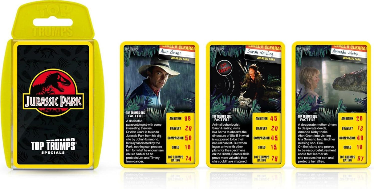 Top Trumps Specials Official Jurassic Park Card Game