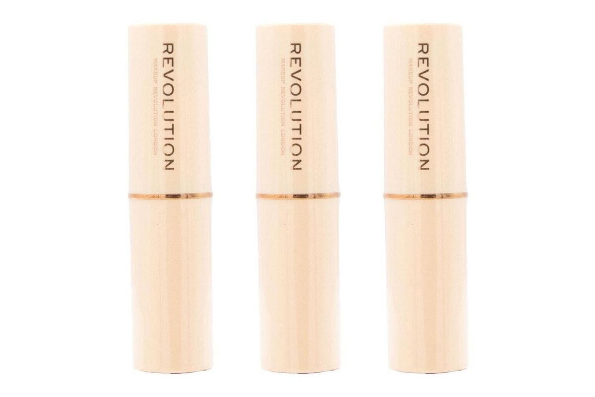 3x Revolution 6.2g Fast Base Stick Cream Foundation Dewy Finish - F1