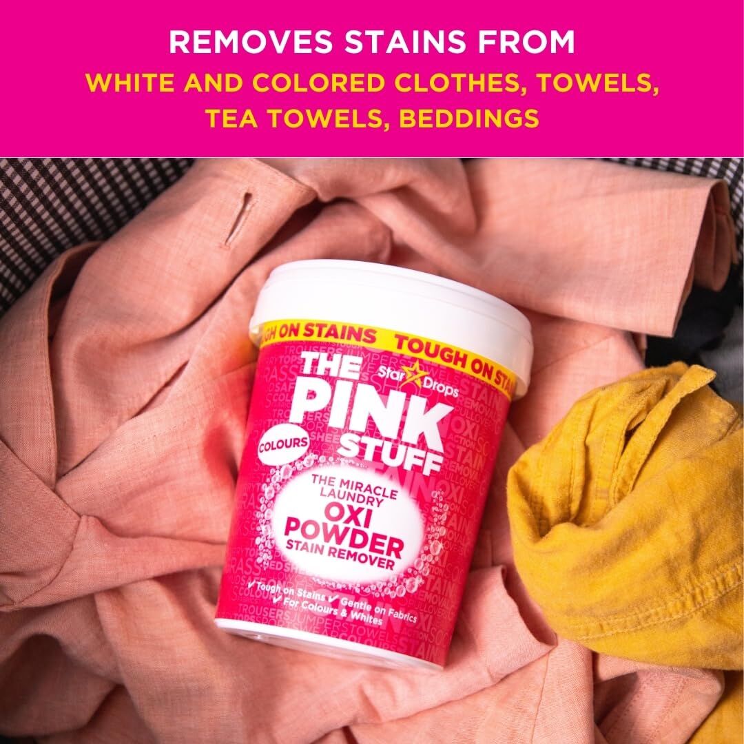 3x The Pink Stuff Miracle Laundry Oxi Powder Stain Remover 1kg Bulk Pack - Colours & Whites