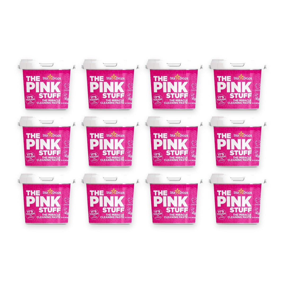 12x The Pink Stuff 850g Miracle Cleaning Paste Multi Surface Stain Remover Cleaner