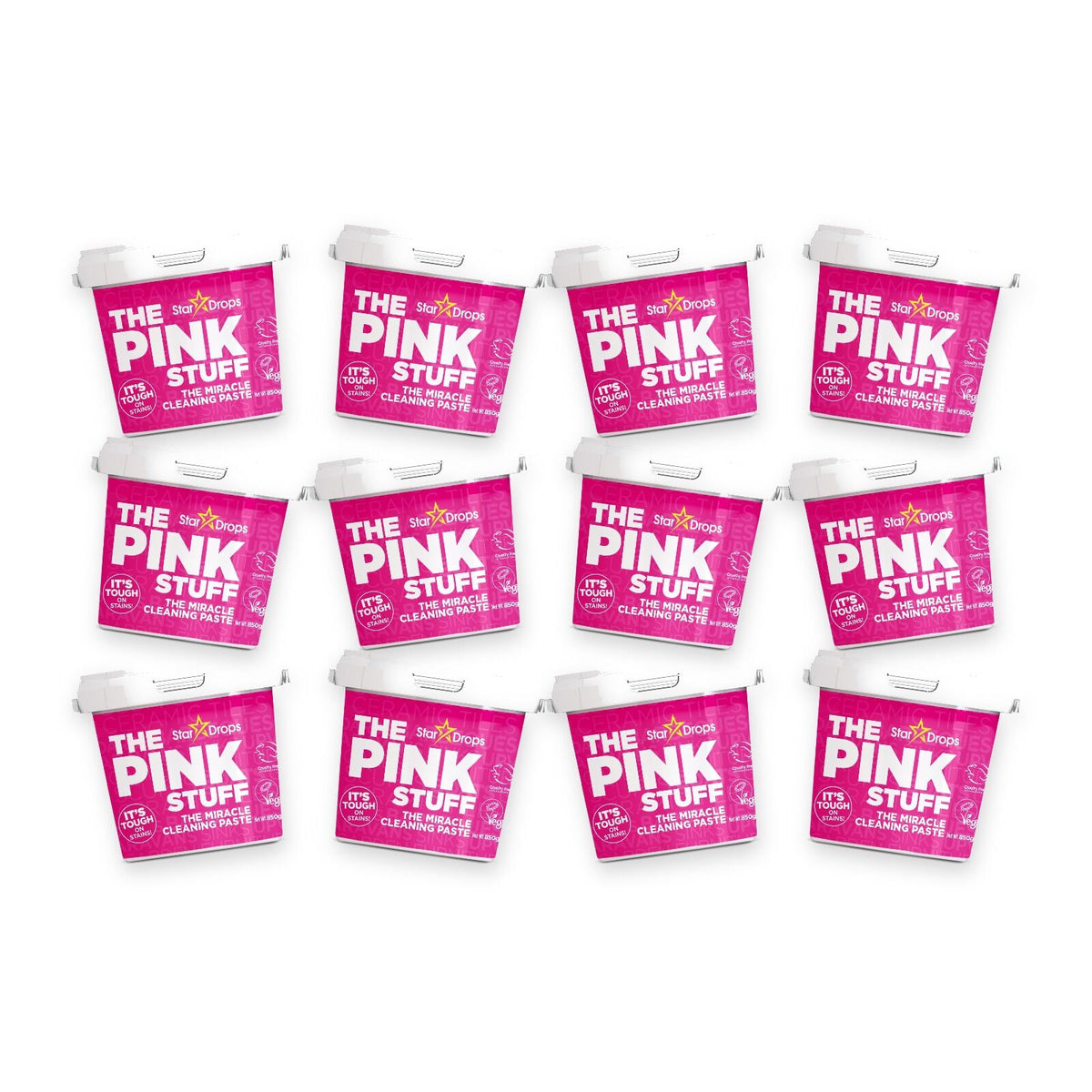12x The Pink Stuff 850g Miracle Cleaning Paste Multi Surface Stain Remover Cleaner