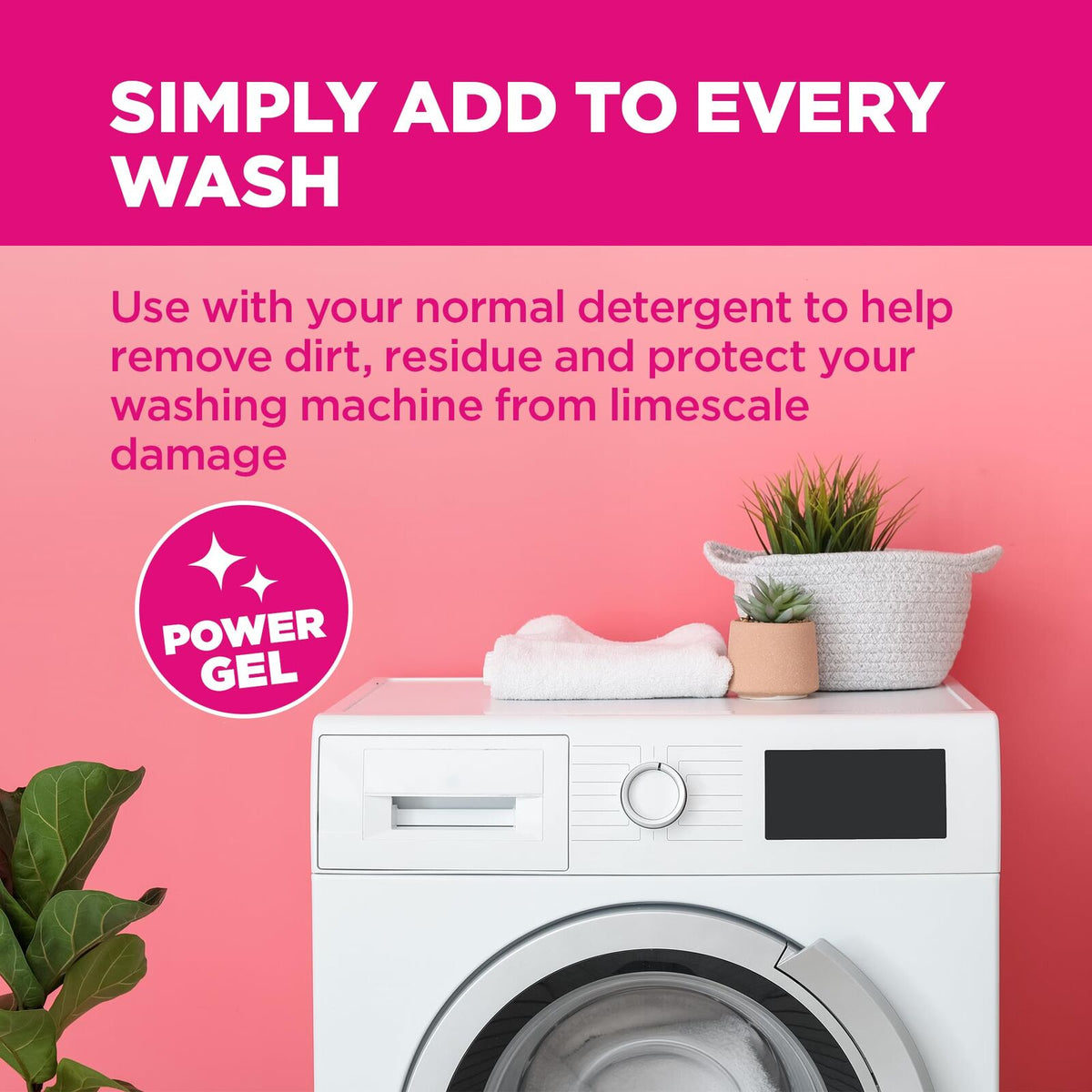 The Pink Stuff 1L Miracle Power Limescale Gel Washing Machine Cleaner