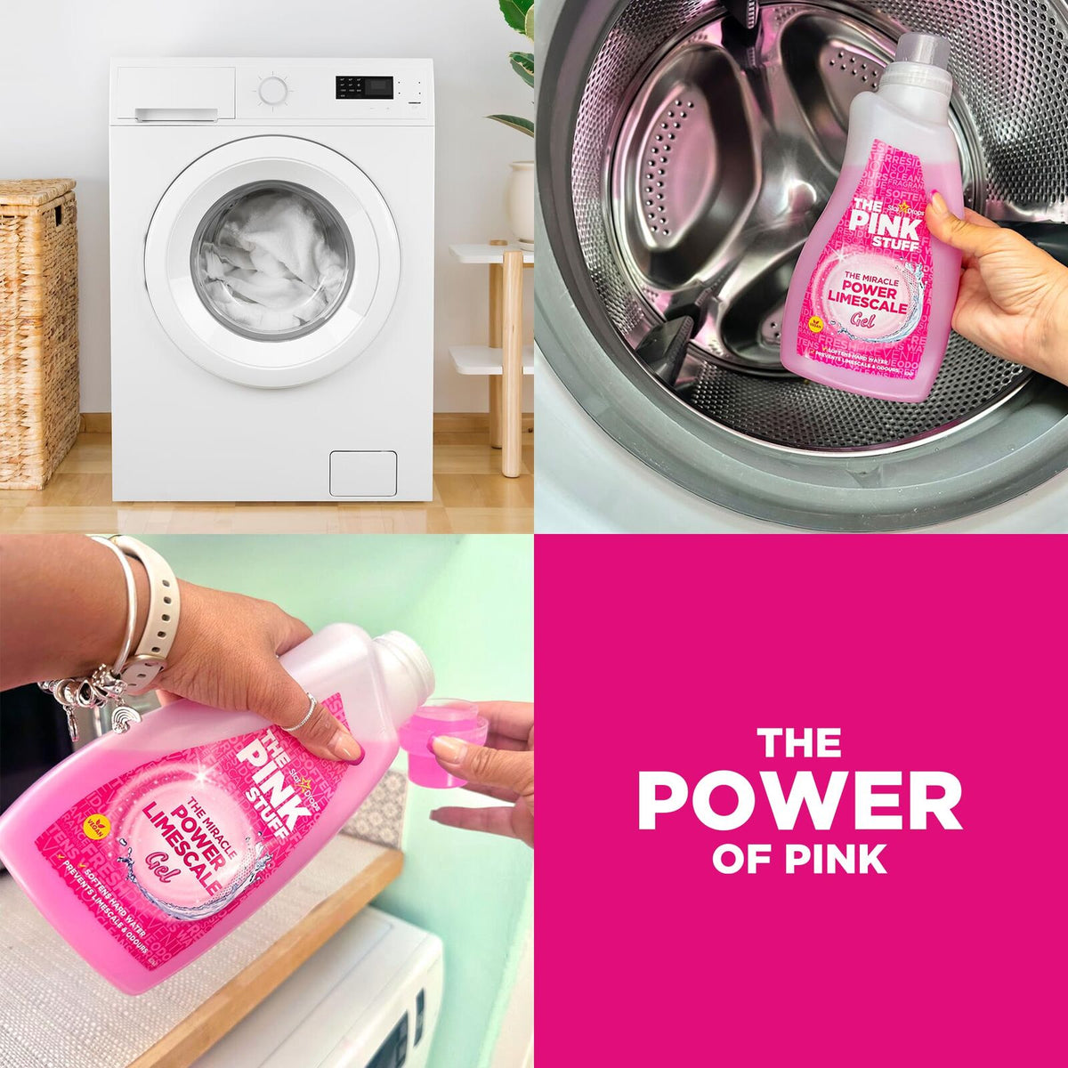The Pink Stuff 1L Miracle Power Limescale Gel Washing Machine Cleaner