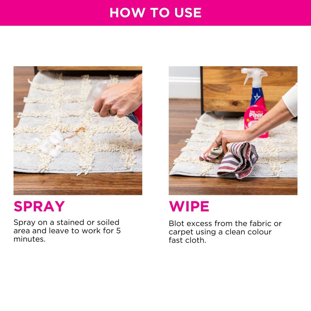 The Pink Stuff 500mL Miracle Foaming Carpet Upholstery Stain Remover Oxi Spray