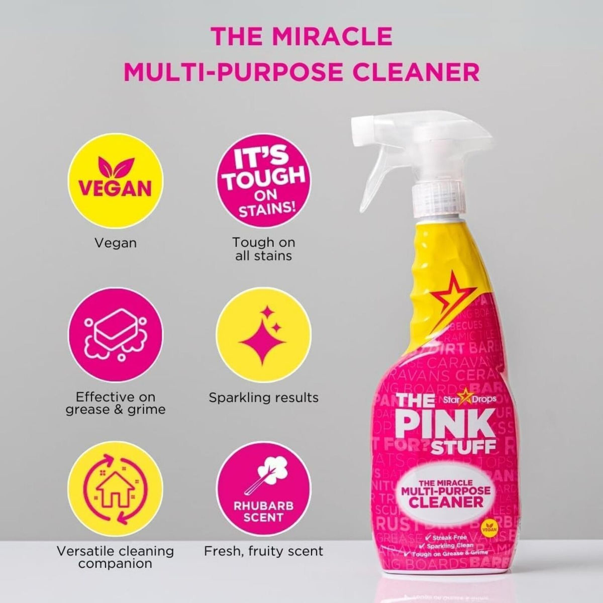 Stardrops The Pink Stuff 750ml Miracle Multi Purpose Cleaner Spray in Pink