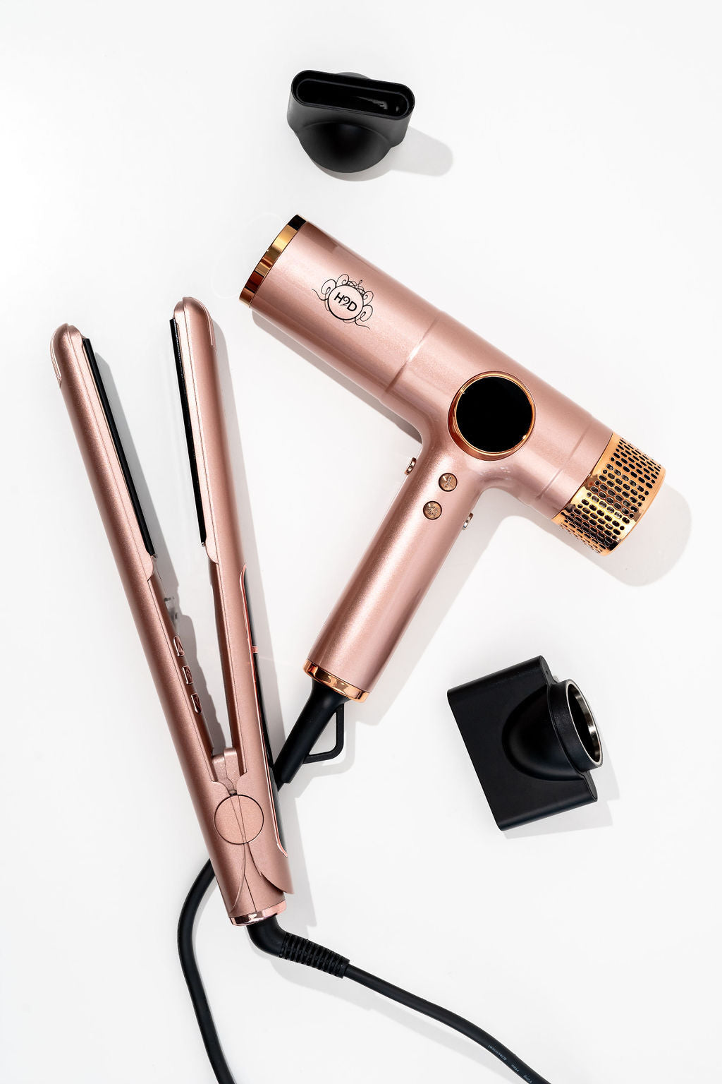 H2D Max Duo Linear Straightener & Blowdryer Combo - Rose Gold