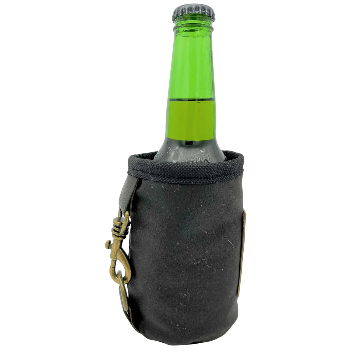 Jacaru 5069 Oilskin Stubby Holder with Brass Clip - Wool Lined (Made in Australia)