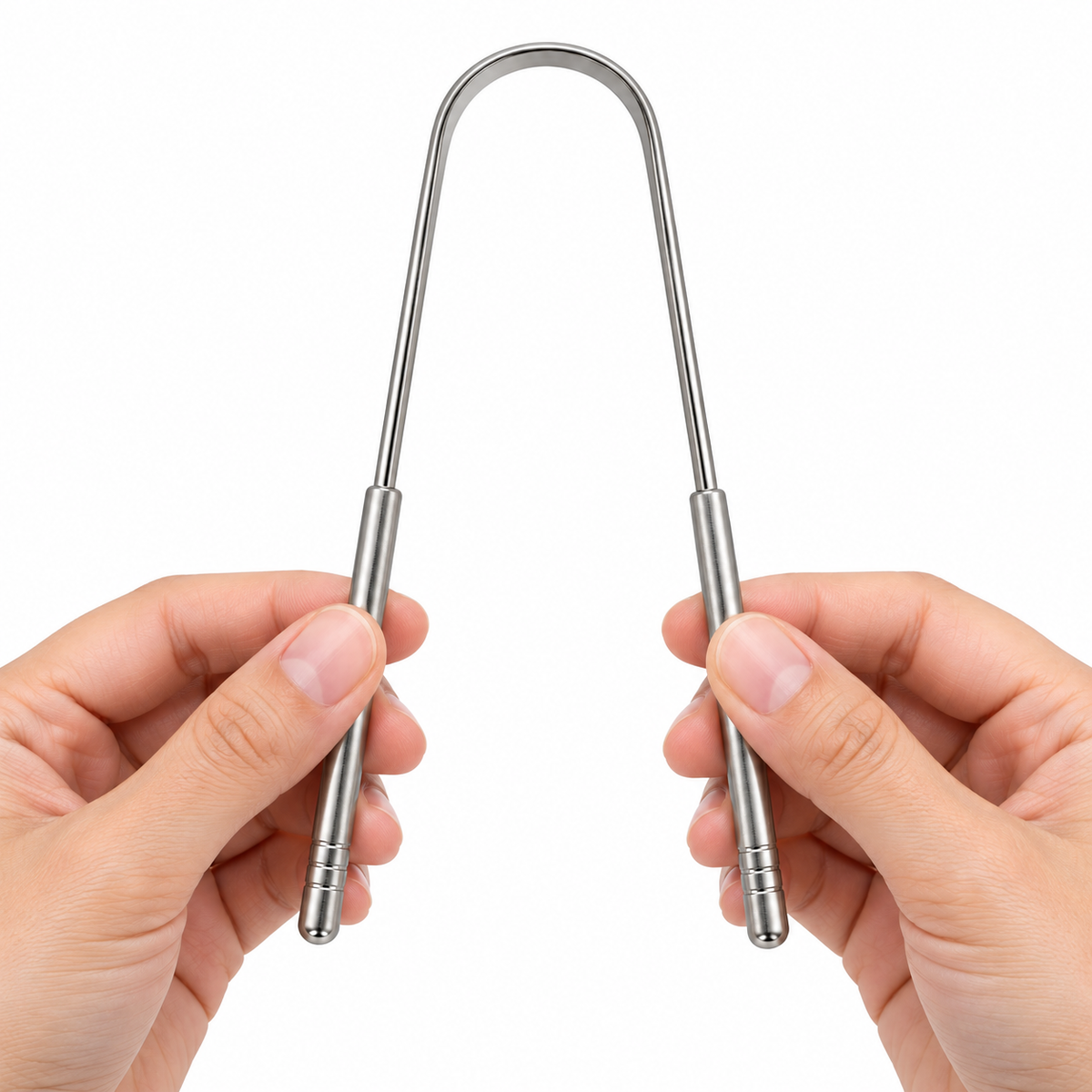 10pcs Dental Floss Picks & Stainless Steel Tongue Scraper Kit Set