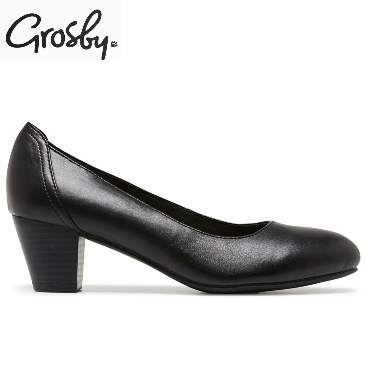 GROSBY Womens Ivy Flats Shoes Pumps Heels Closed Toe - Black